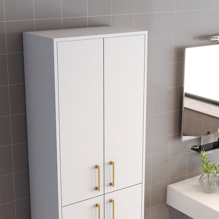 Hanah Home Berlin A Armario Multiusos Blanco y Oro